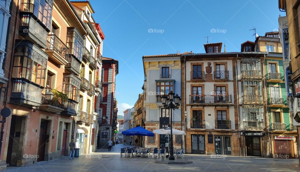 Street in Oviedo, Spain.