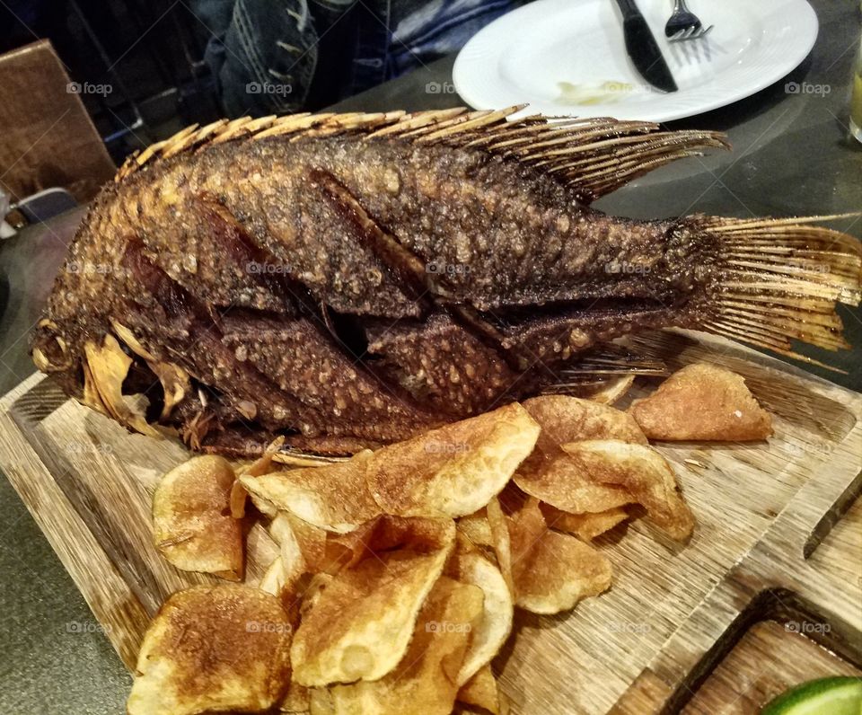 Deep fried fish and chips