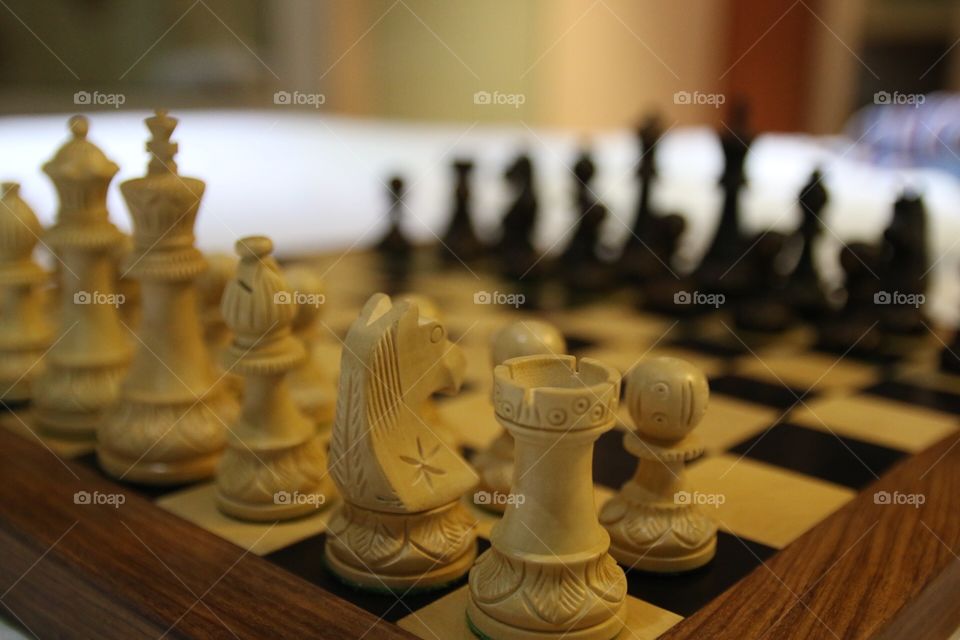 Chess . Chess on chessboard 