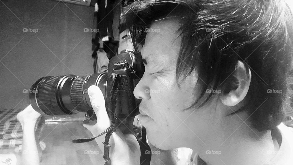 creator at work black &white