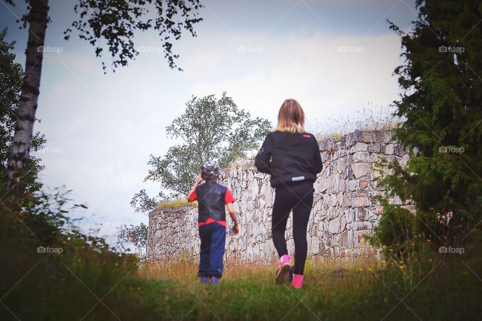 Looking at old ruins. Old ruins in sweden vetlanda