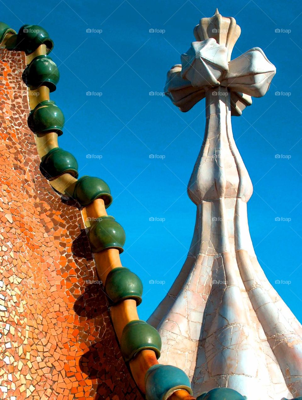 Casa Batlló, Barcelona. Detail of Casa Batlló in Barcelona, Spain