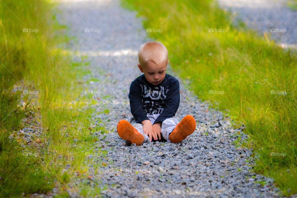 Boy sitting