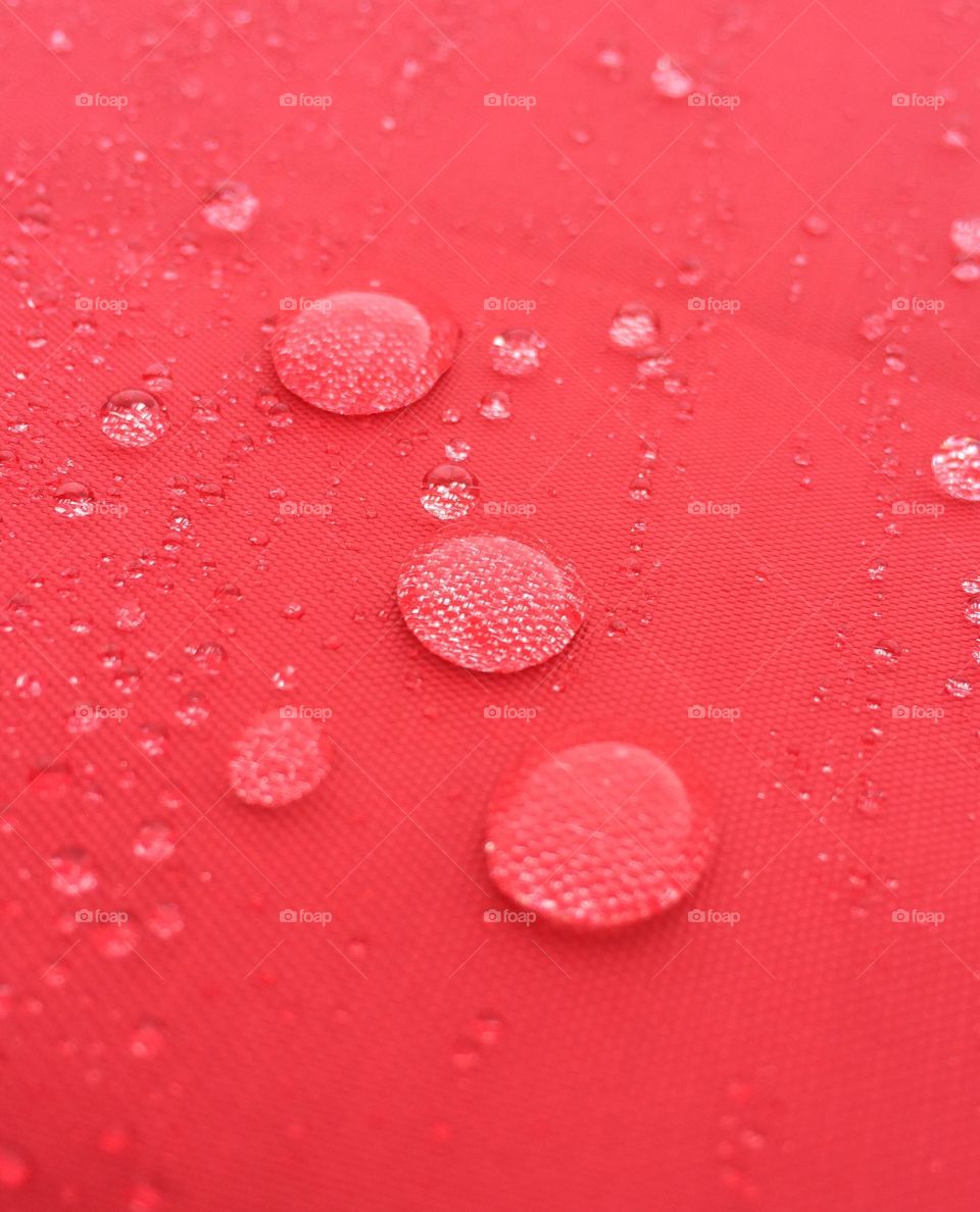 Red water droplets
