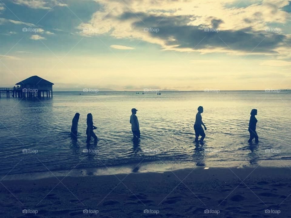 Marching Silhouette, Smiling Sky