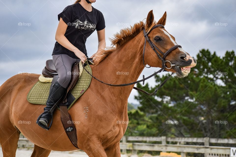 Pieta and her horse rewa smiling 