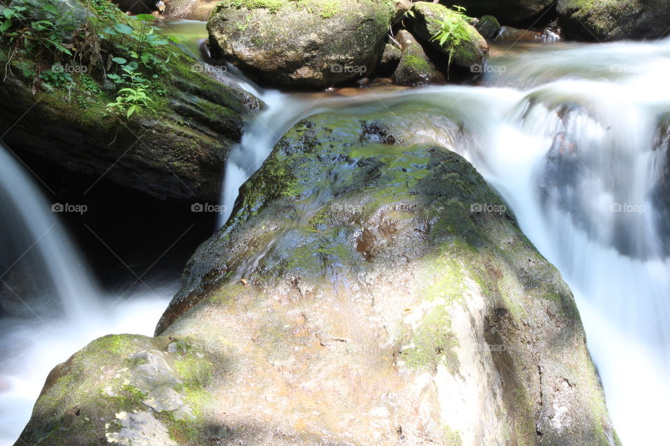 Waterfall and rocks 