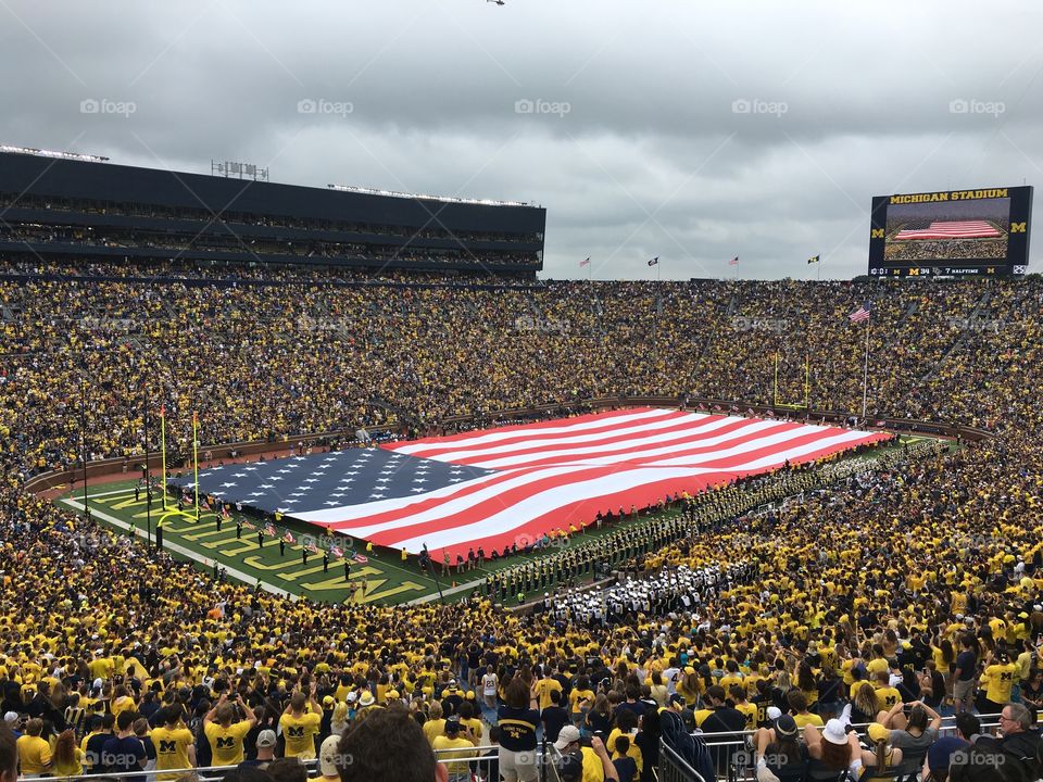 Halftime of the Michigan vs UCF football game in September 2016