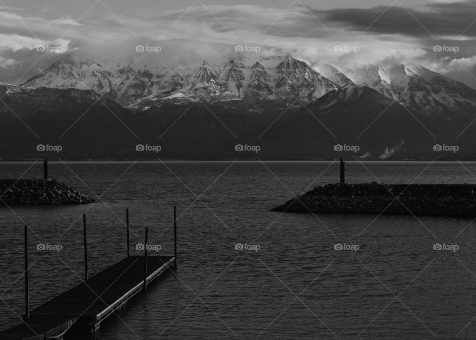 Scenic view of lake during winter