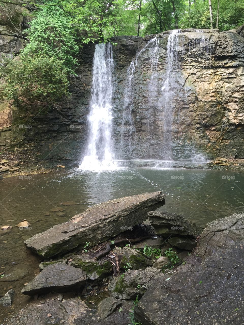 Columbus waterfall. Hayden Falls Columbus OH