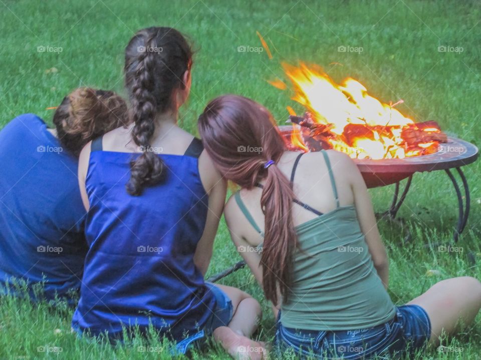 Warmth of fire and friendship