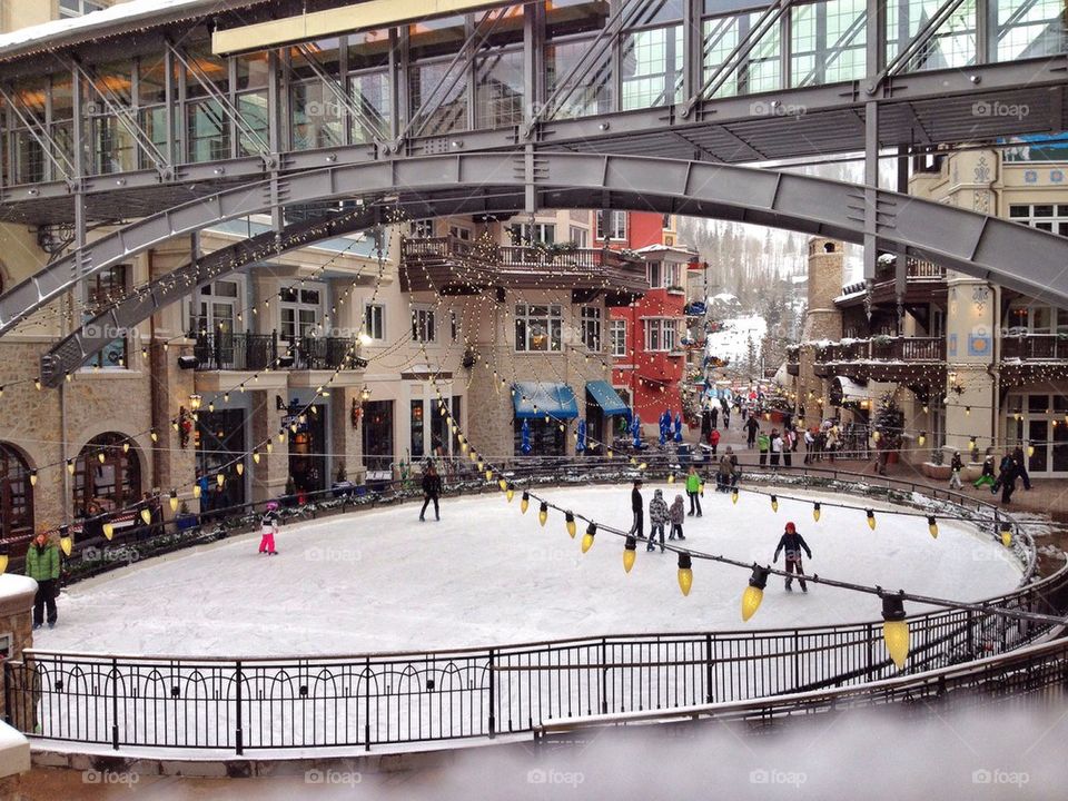 Ice skating ring, open air