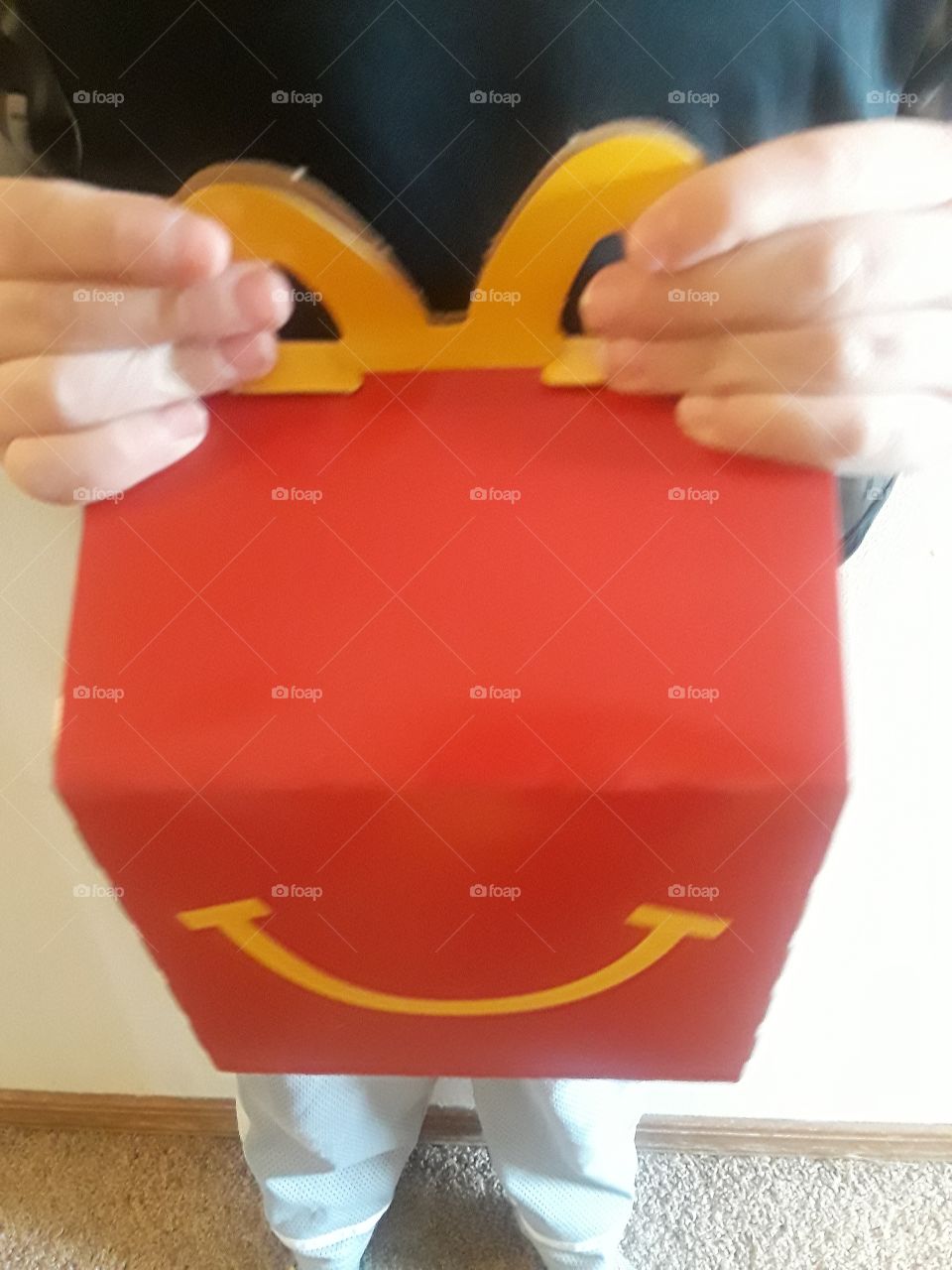 Boy Holding Happy Meal