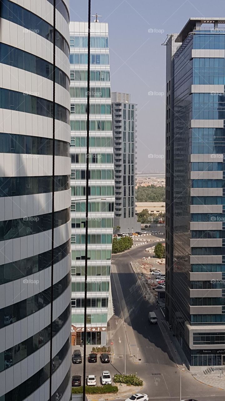 Between the buildings in Abu Dhabi