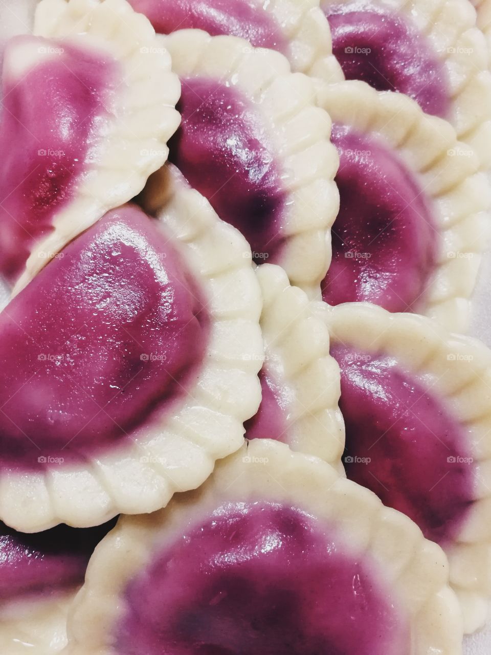 Dumplings filled with berries