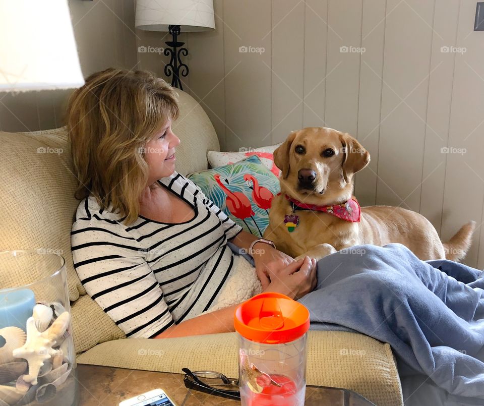 Snuggle time with the puppy 💕