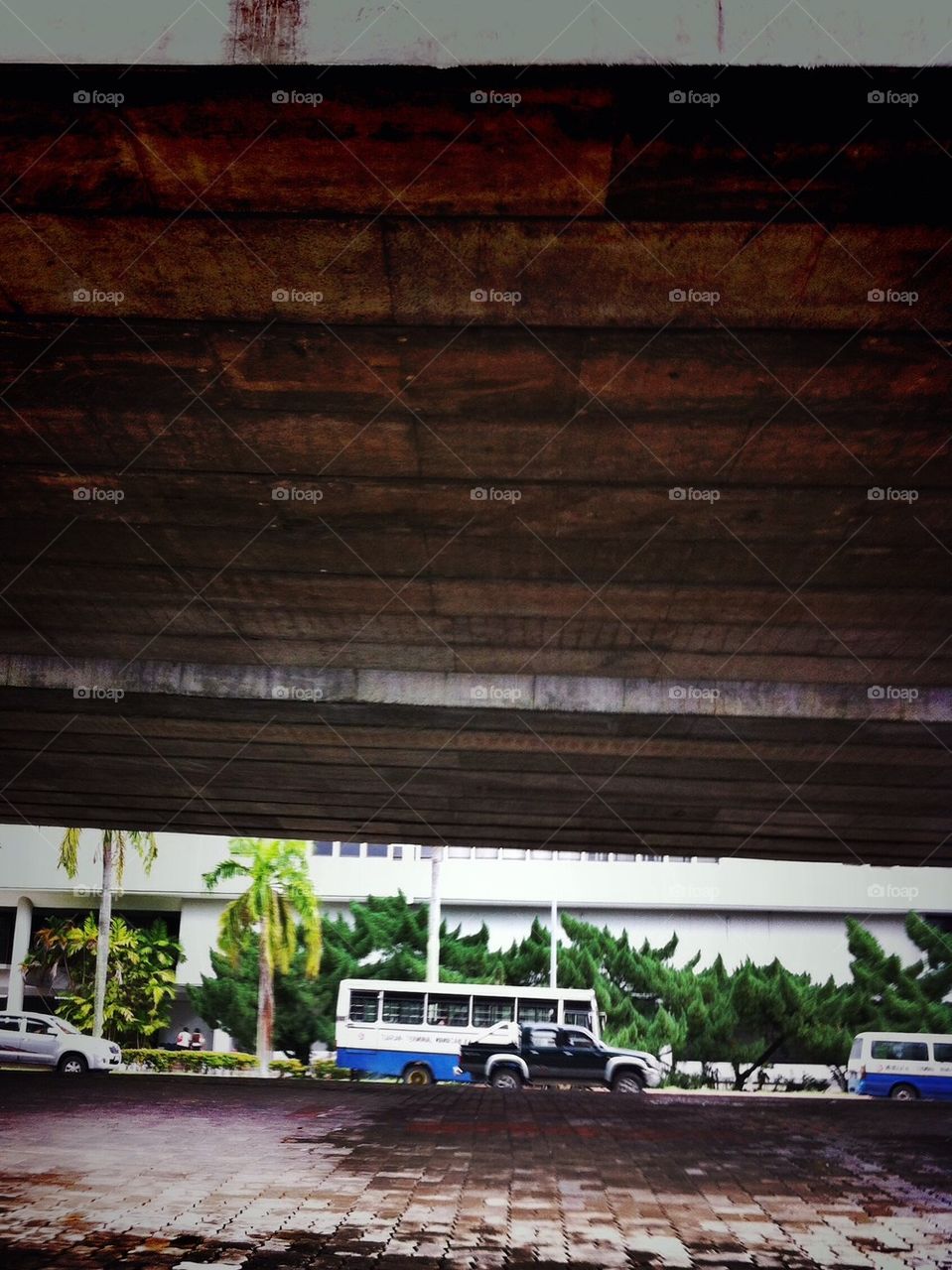 Under a flyover