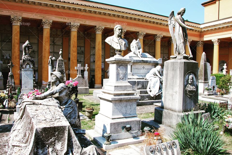 Certosa cemetery - Bologna, Emilia-Romagna, Italy.
