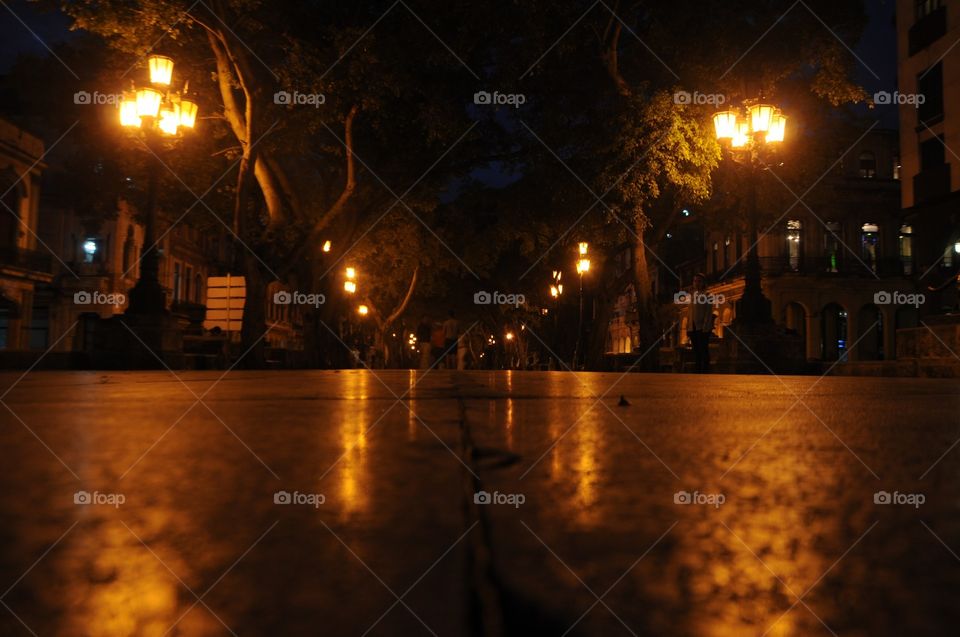 Night walk in Havana