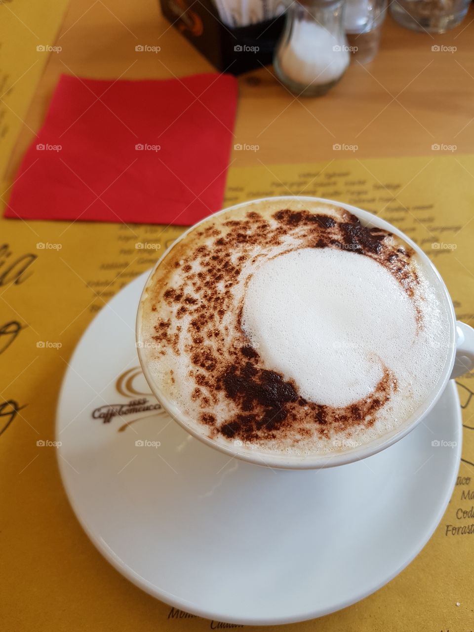 A cup of cappuccino to start your day right