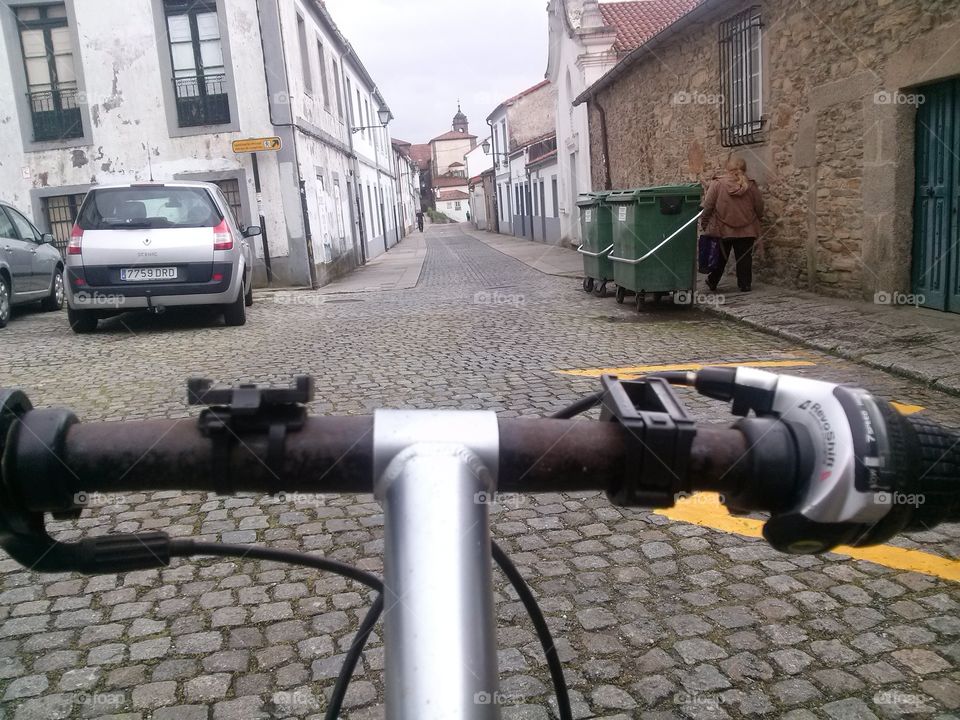 cycling in Compostela. Returning to home