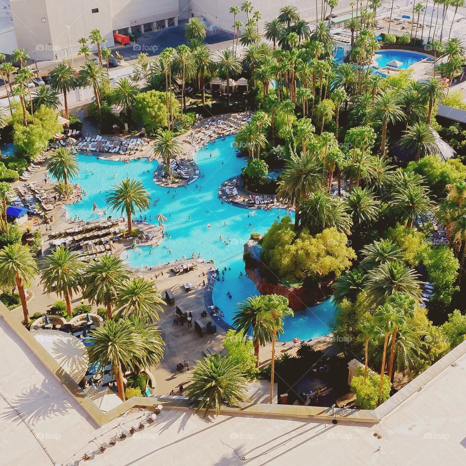 Las Vegas pool look down. 