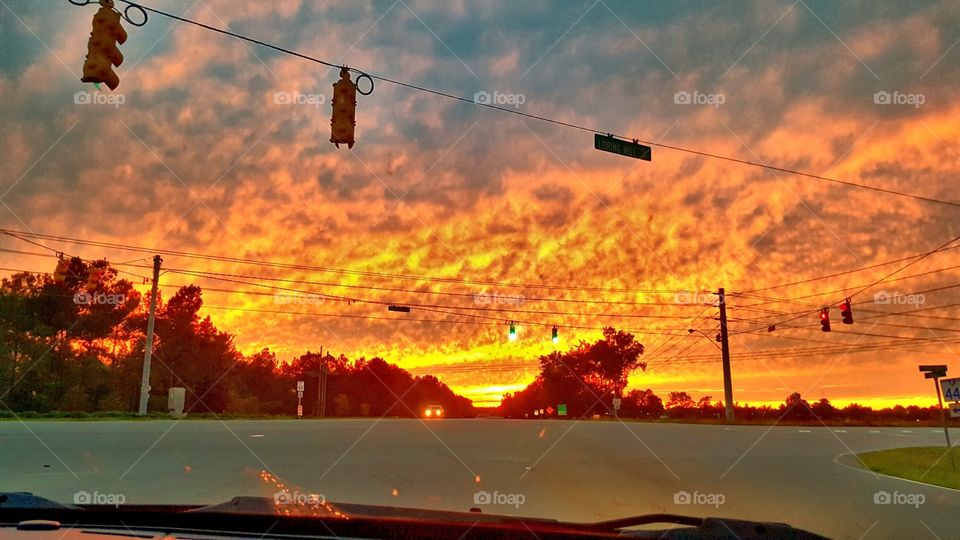 sky on fire