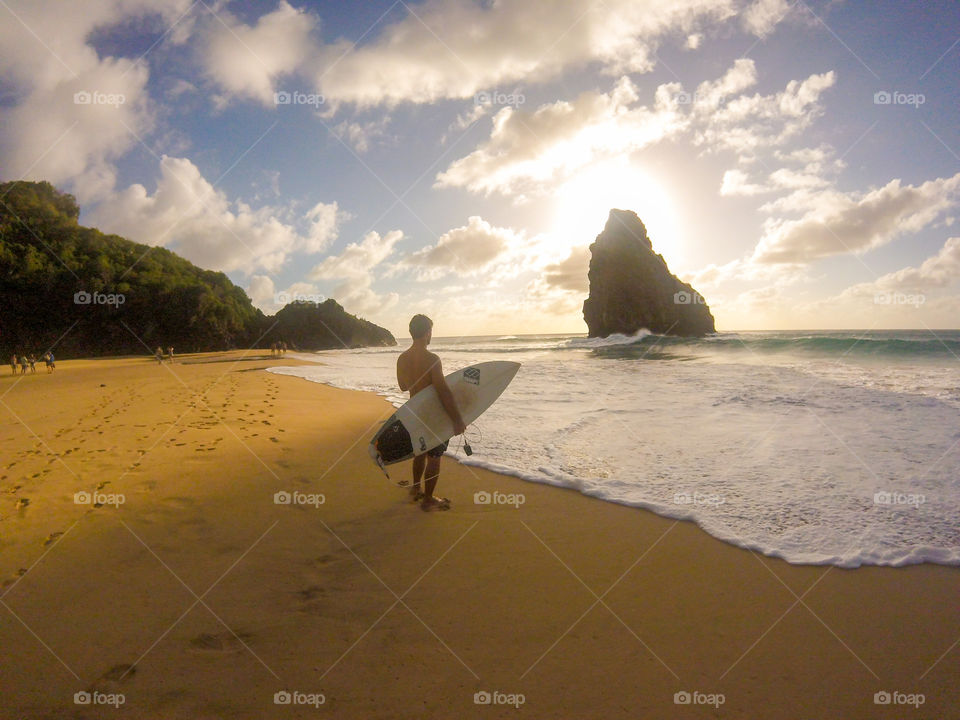 Surfer in the beach 