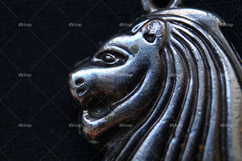 lion face metal