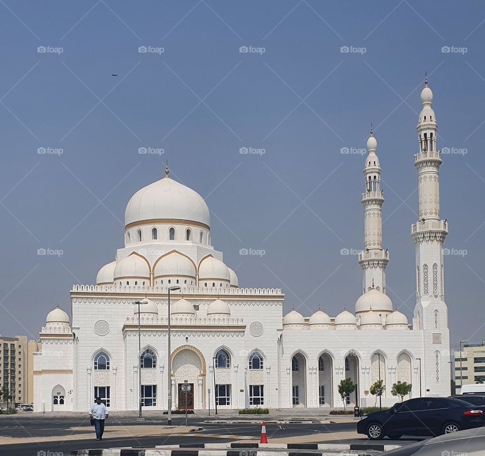 White mosque in Dubai