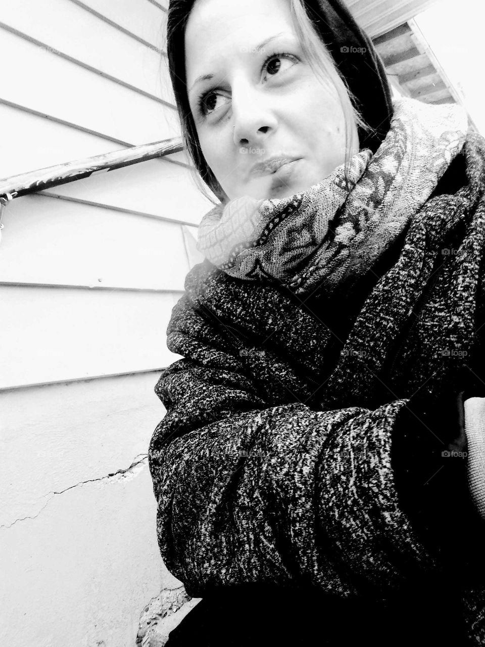 on auto timer and camera got me in middle of listening to my neighbor rant about something ..