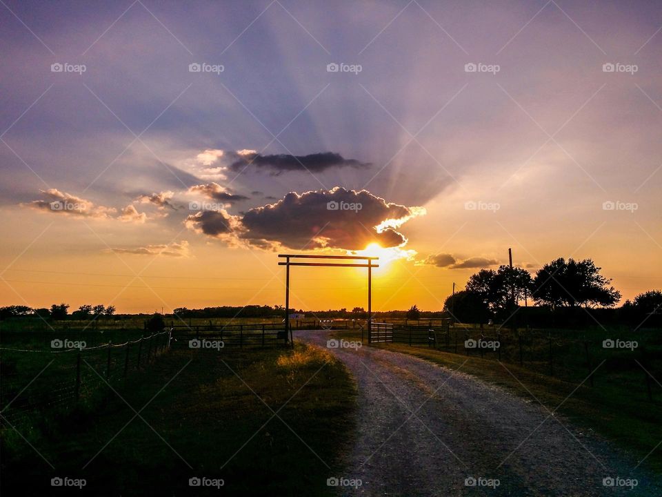 Country Road at Sunset