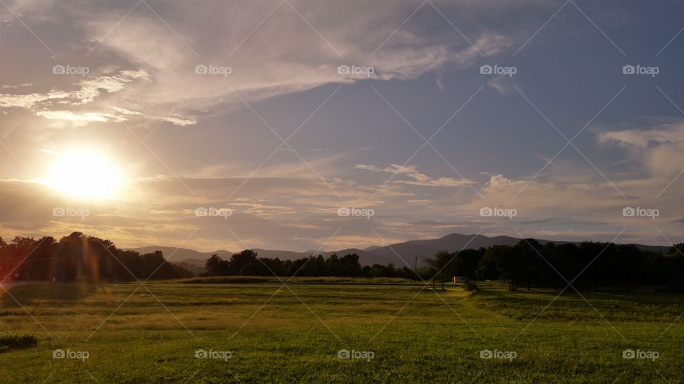 Carolina mountain sunset