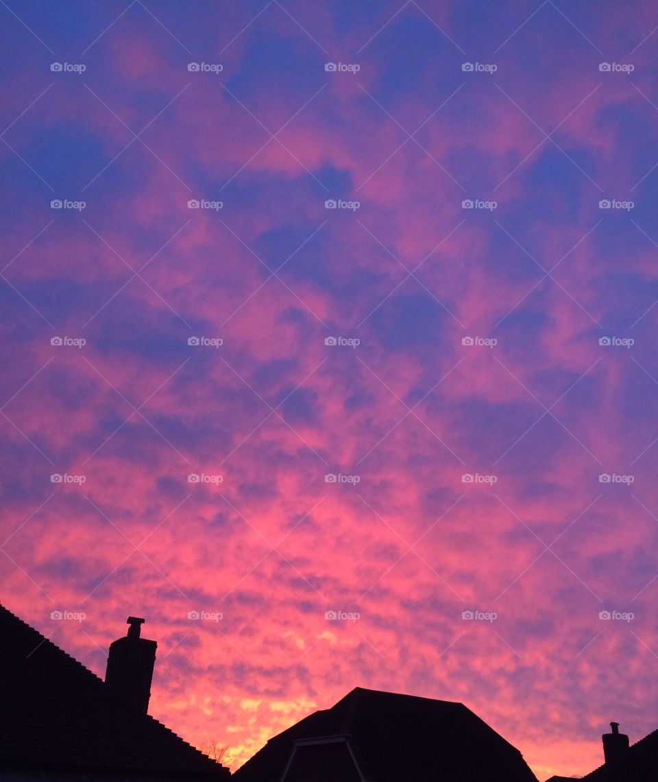 Beautiful picture of the red sky