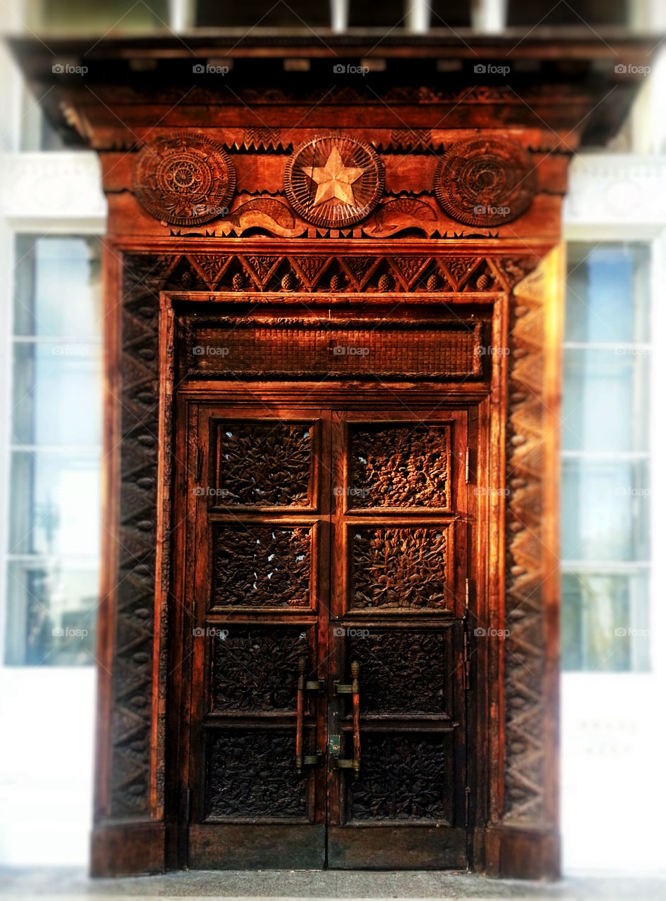 Main entrance wooden door