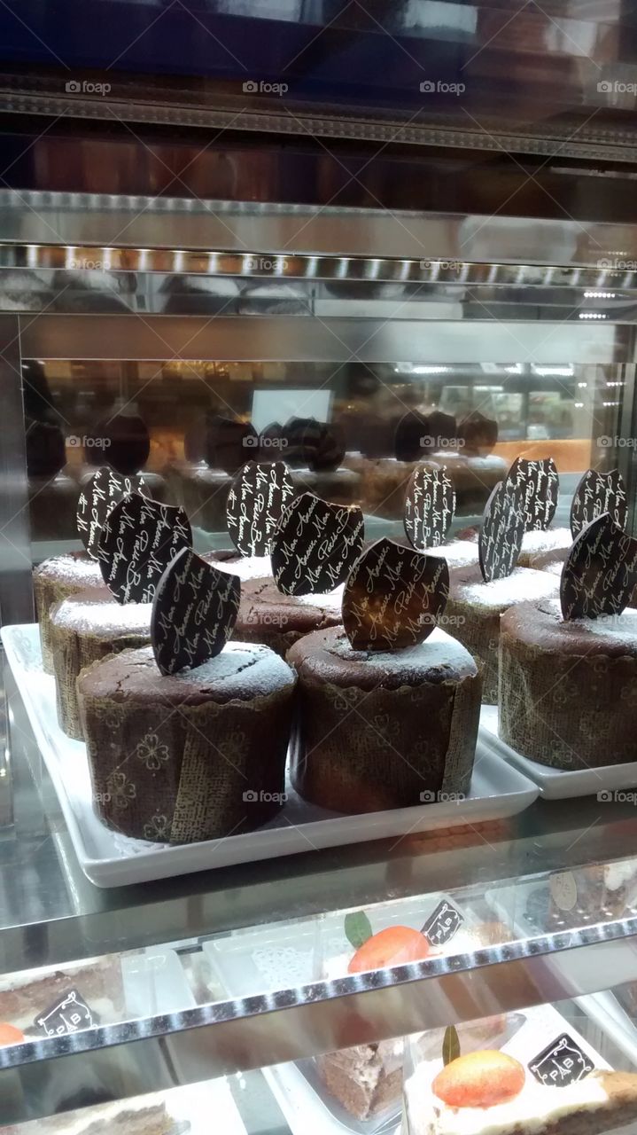 chocolate pastries. in store