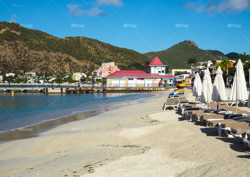 Beach on St. Maarten. 