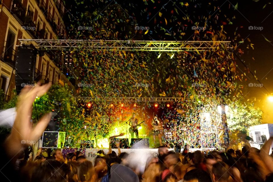 Block party in La Latina, Madrid, Spain 