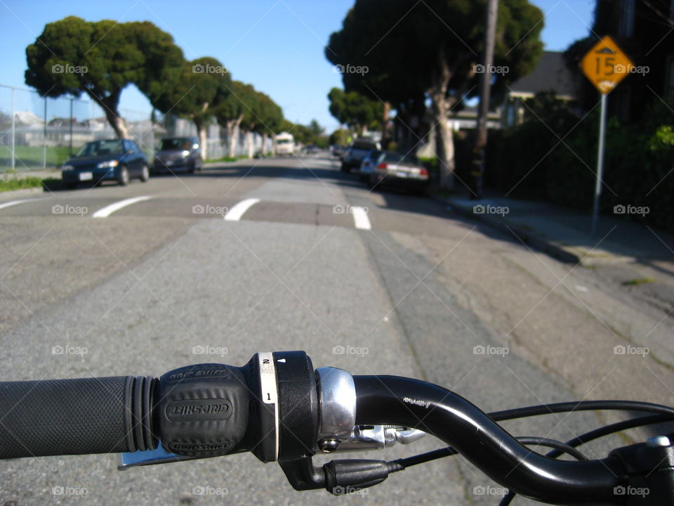 Riding my Bike . Riding my bike to work in Oakland, California.