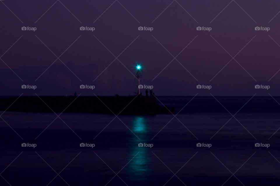 Light house in the night