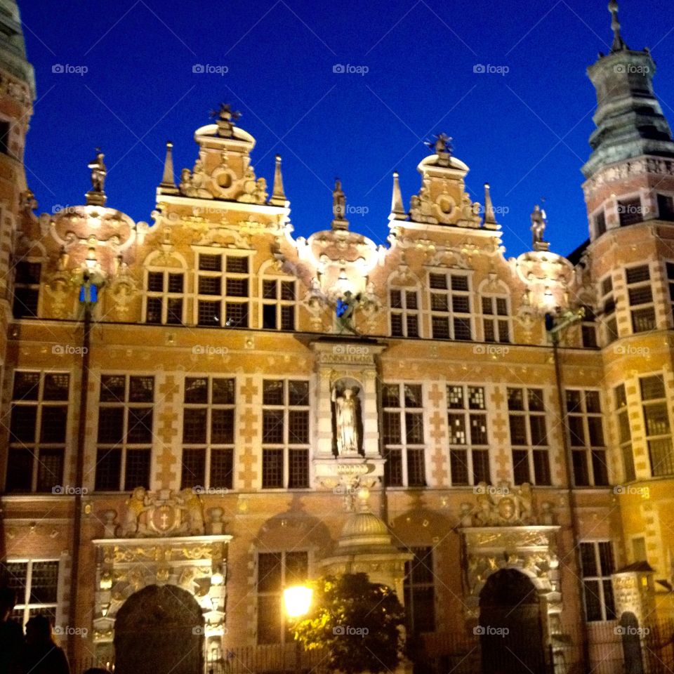 Poland. Poland, Gdansk old town in the evening.