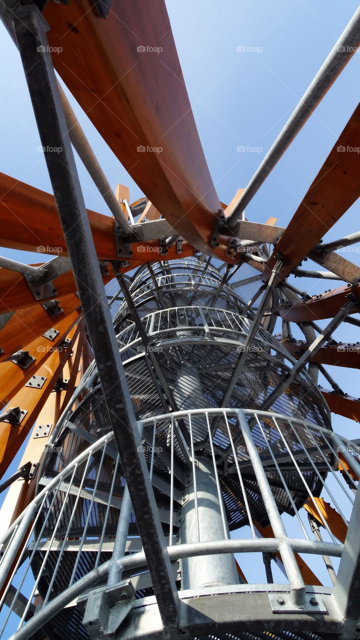 Spiral stairs to the observation tower