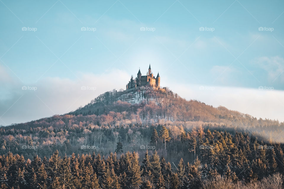 Hohenzollern castle. Castle in the Heaven.