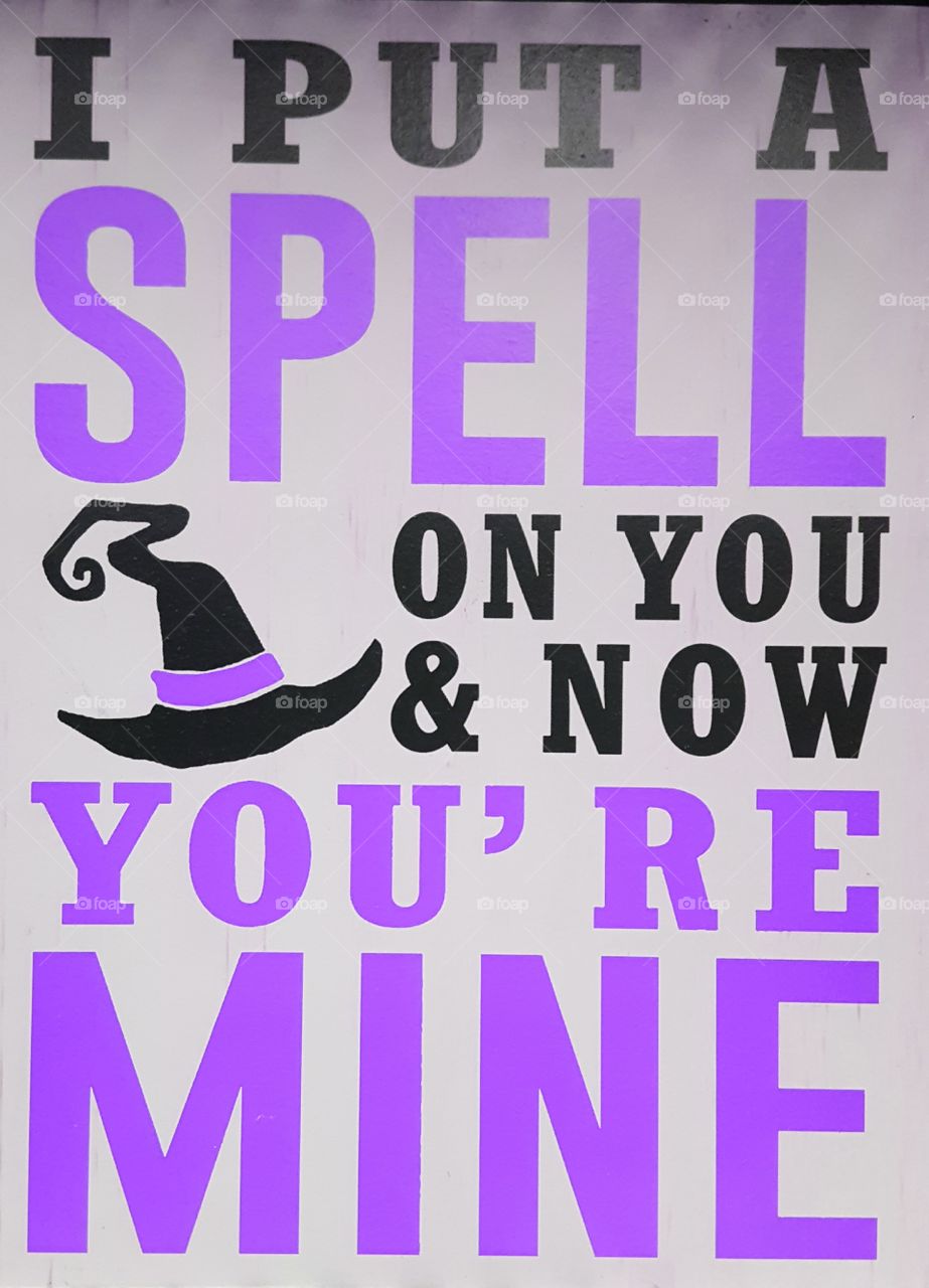 witch spell purple