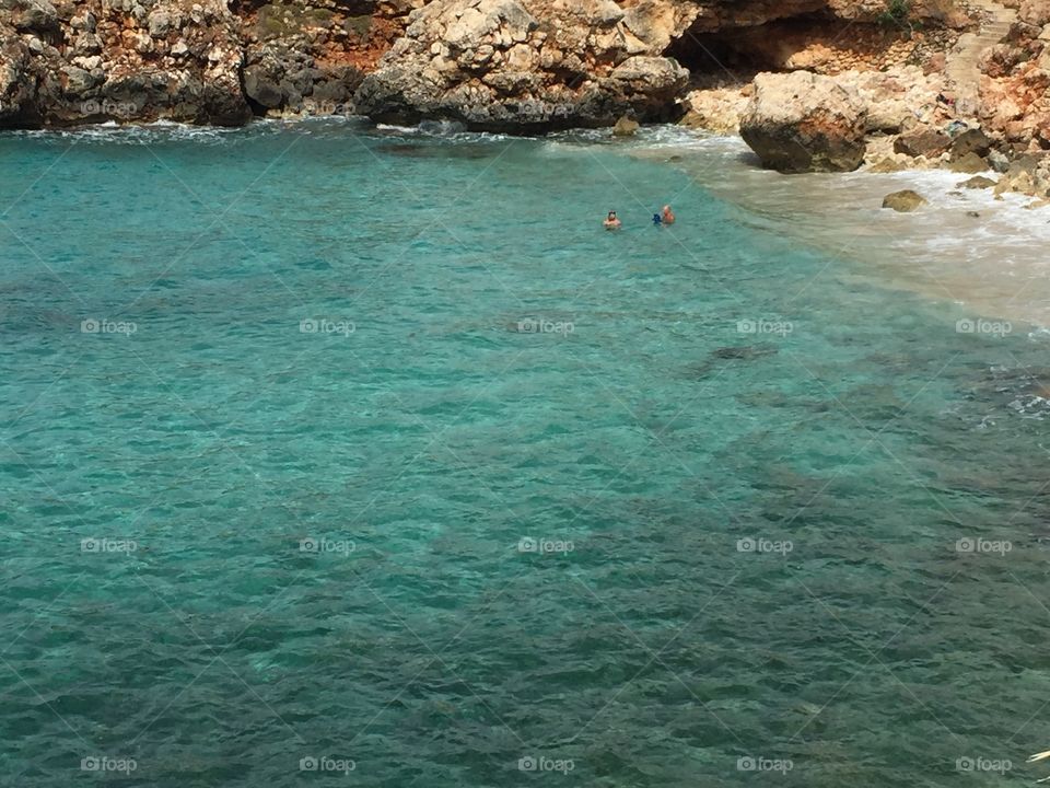 A summer trip on an island in spain, summer nature with cool blue water, enjoy summer with family