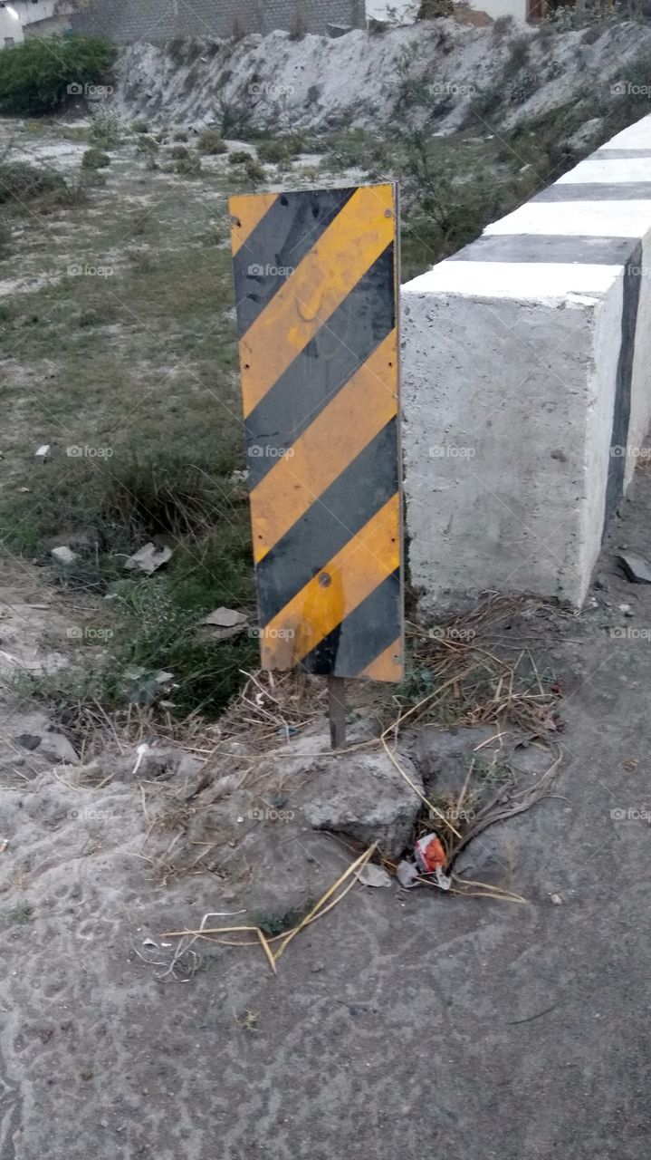 notic boad on the road