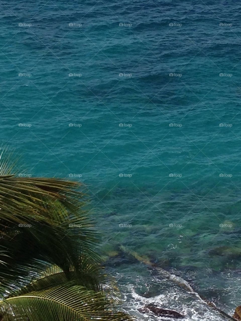 High angle view of sea