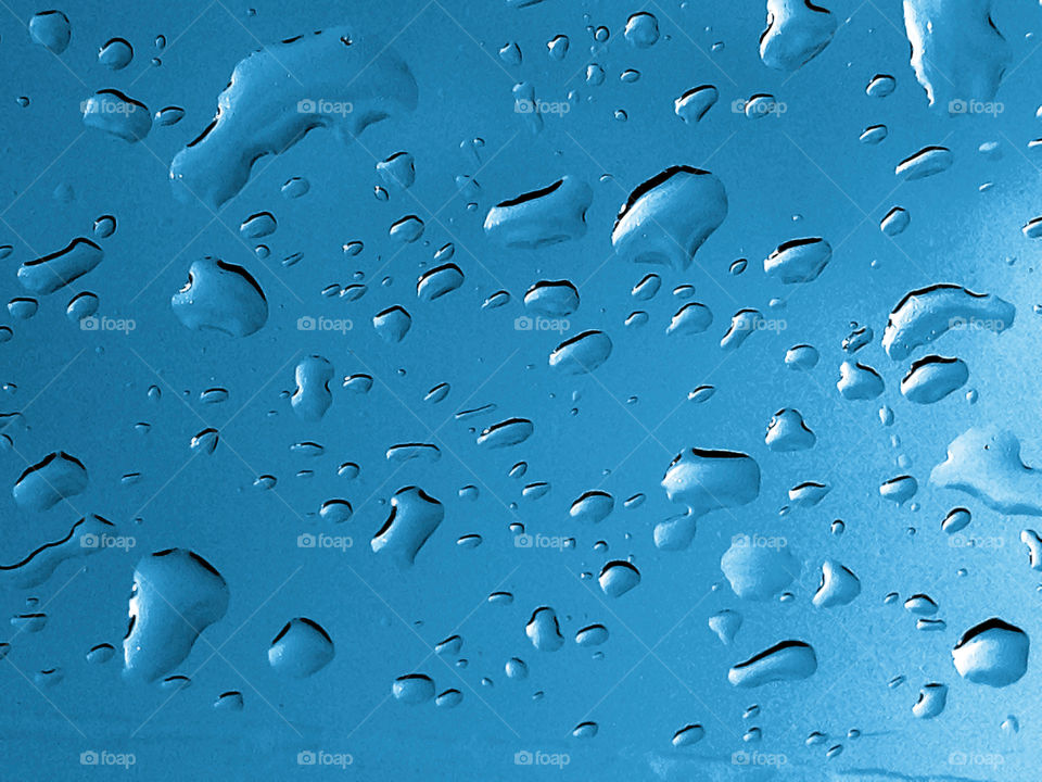 Water drops on glass. 