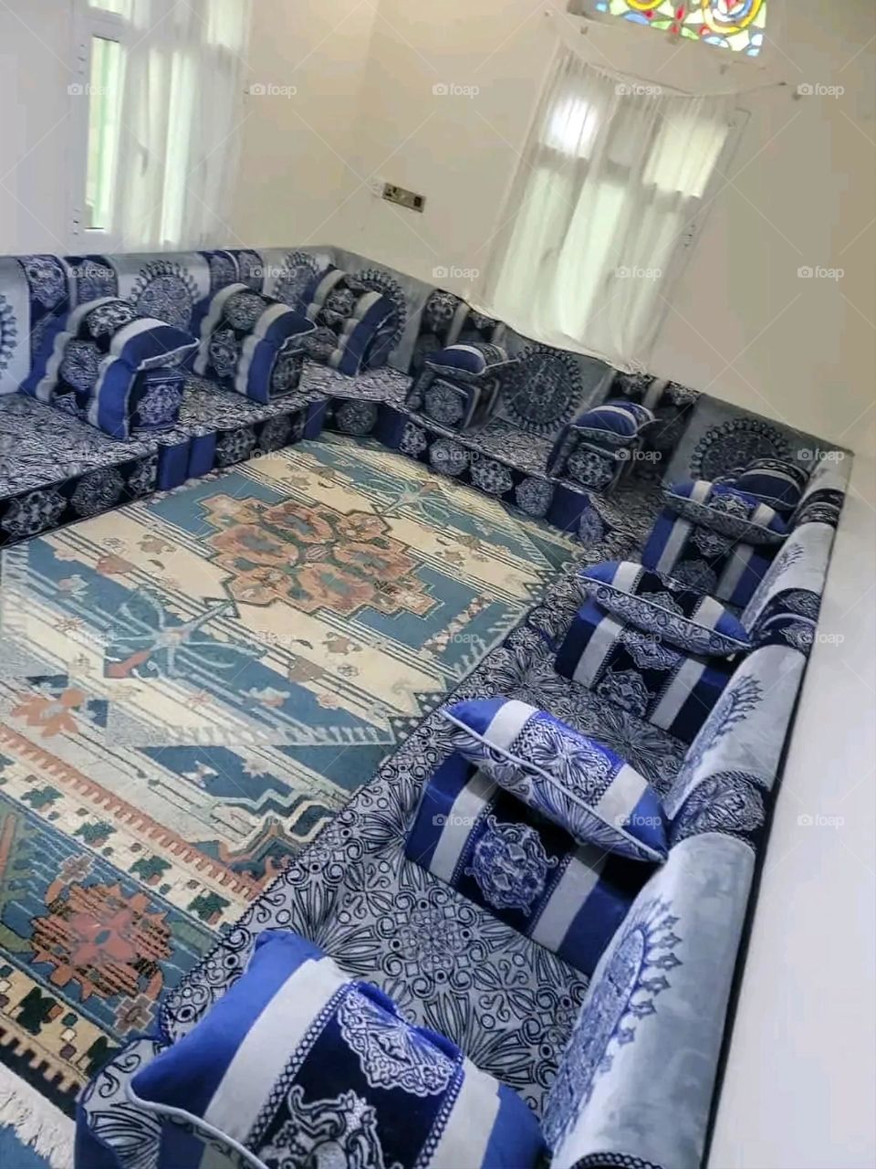 A very beautiful picture, and there is no better picture than it. There is no better picture of green herbs and colorful, red and white roses than it. Glory be to God, the natural and picturesque view, and there is no more