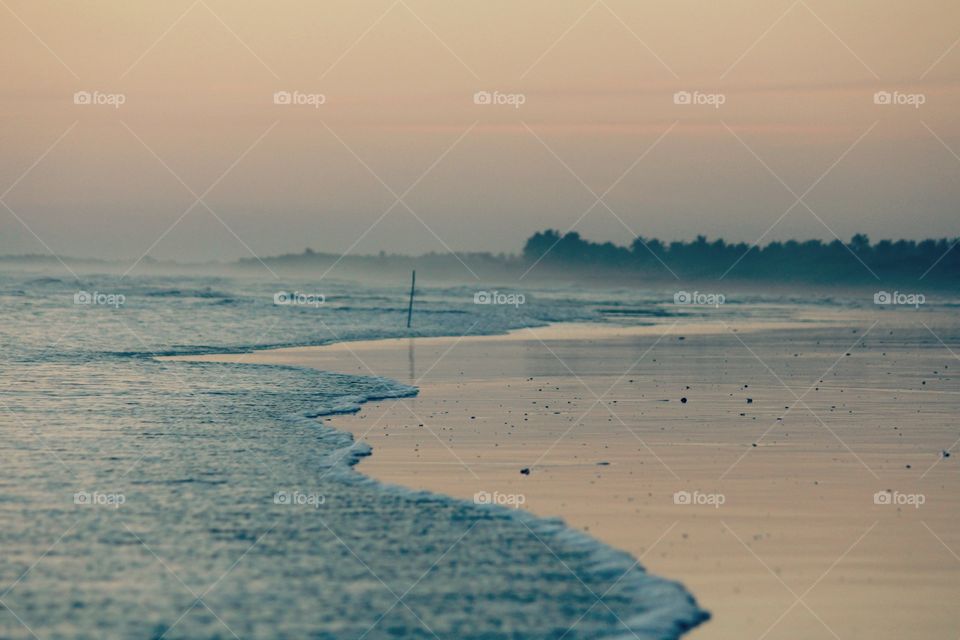 Seashore . This beach was so serene at dusk 